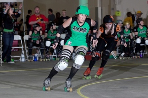 Absolutely Scabulous gets lead jammer over Rage City. ©2012 Masonite Burn Photography.